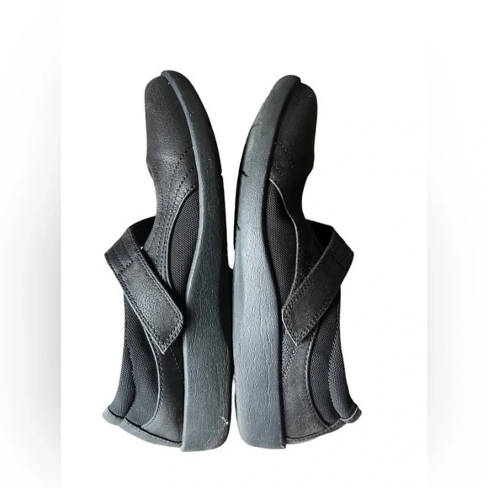 Clarks Cloud Steppers Mary Jane Shoes 9.5 Black Sillian Bella Cushion Wedge